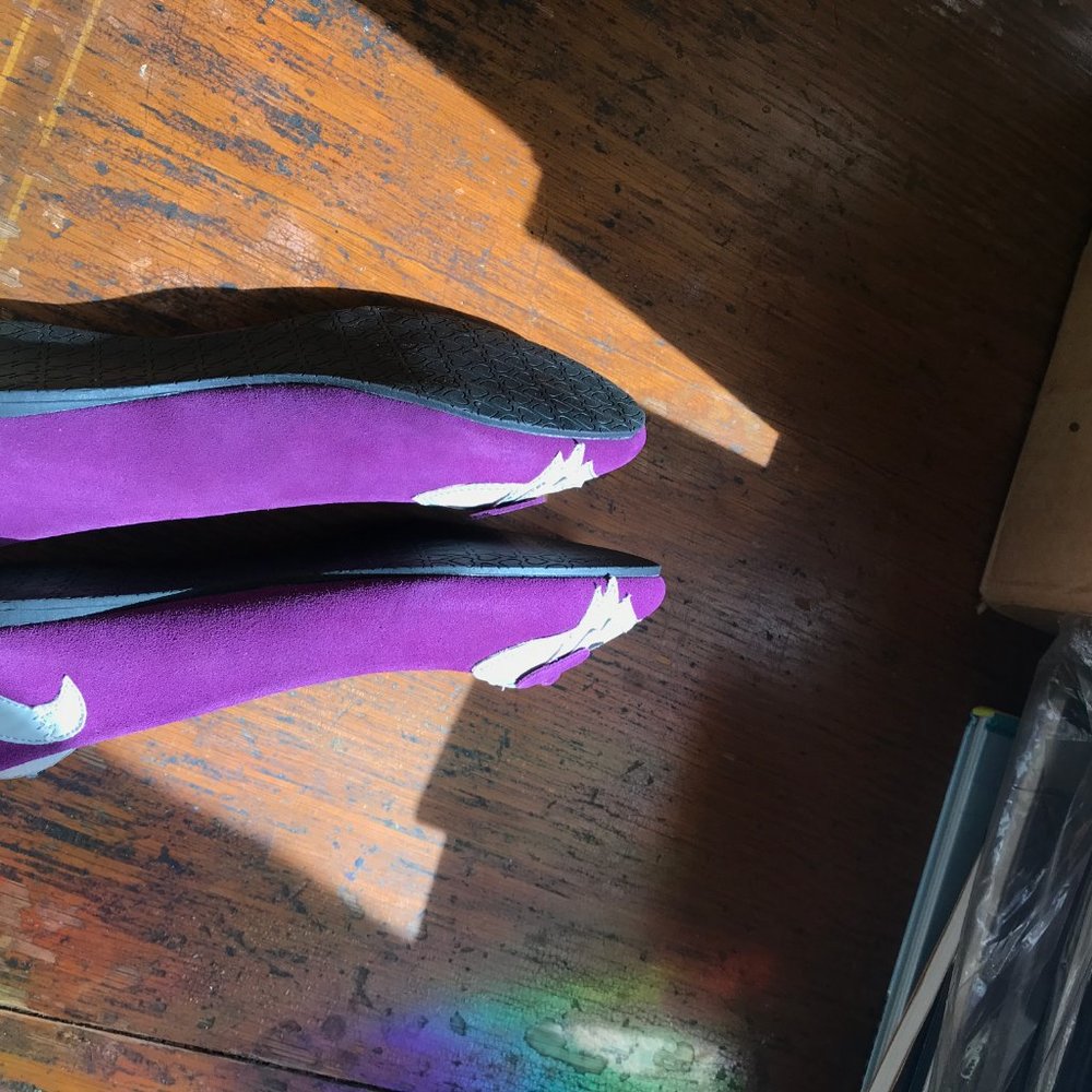 Modcloth TUK Purple Suede Fox Flat Size 8 - Picture 4 of 6